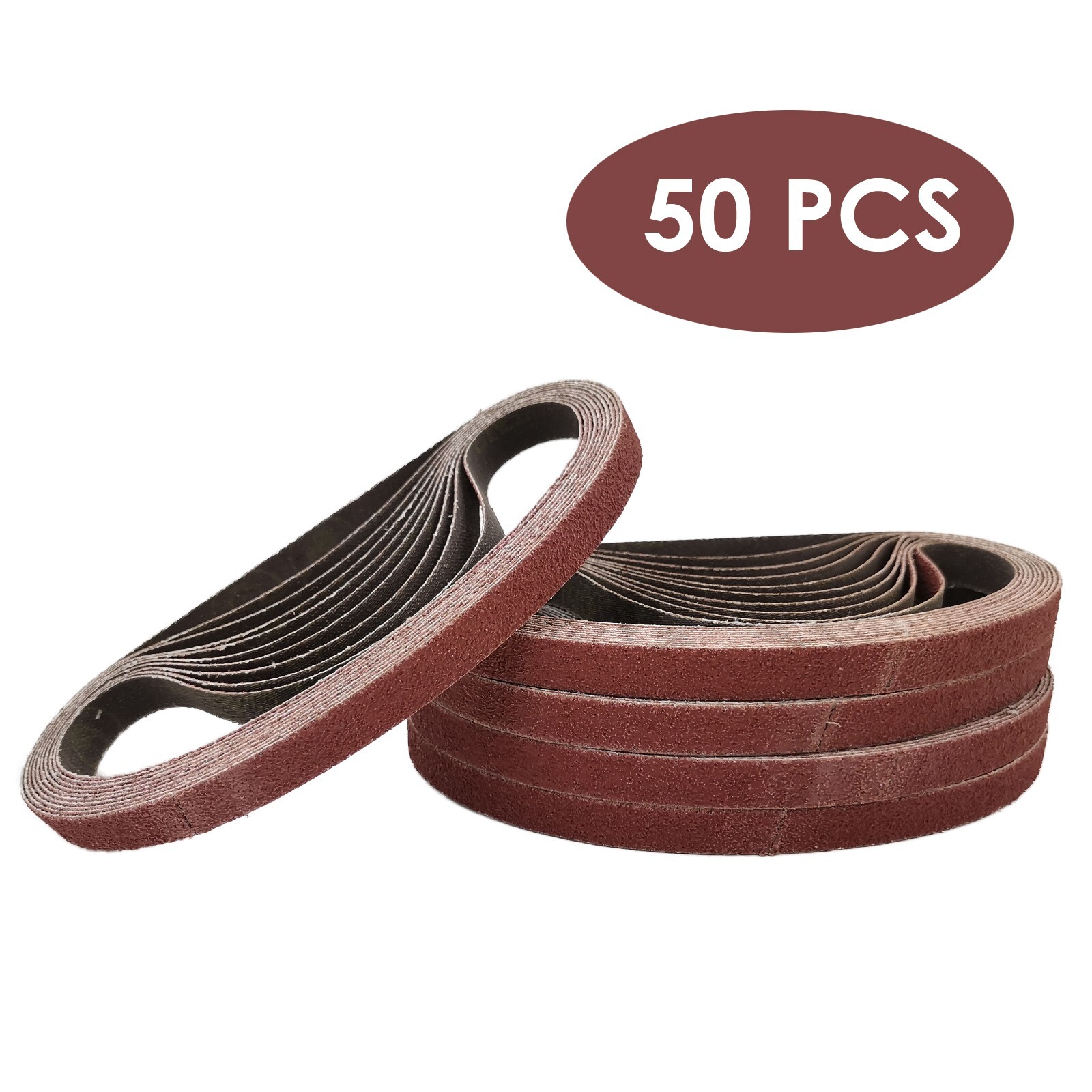 Sanding Belts 1/2″ x 18″ 60 Grit, 50 PCS, 1/2 in x 18 in