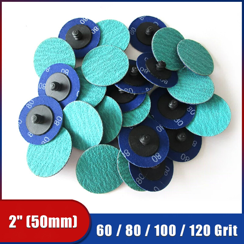 2″ 50mm R-Type Roll Lock Quick Change Discs Die Grinder Sanding Pads 60-120 Grit