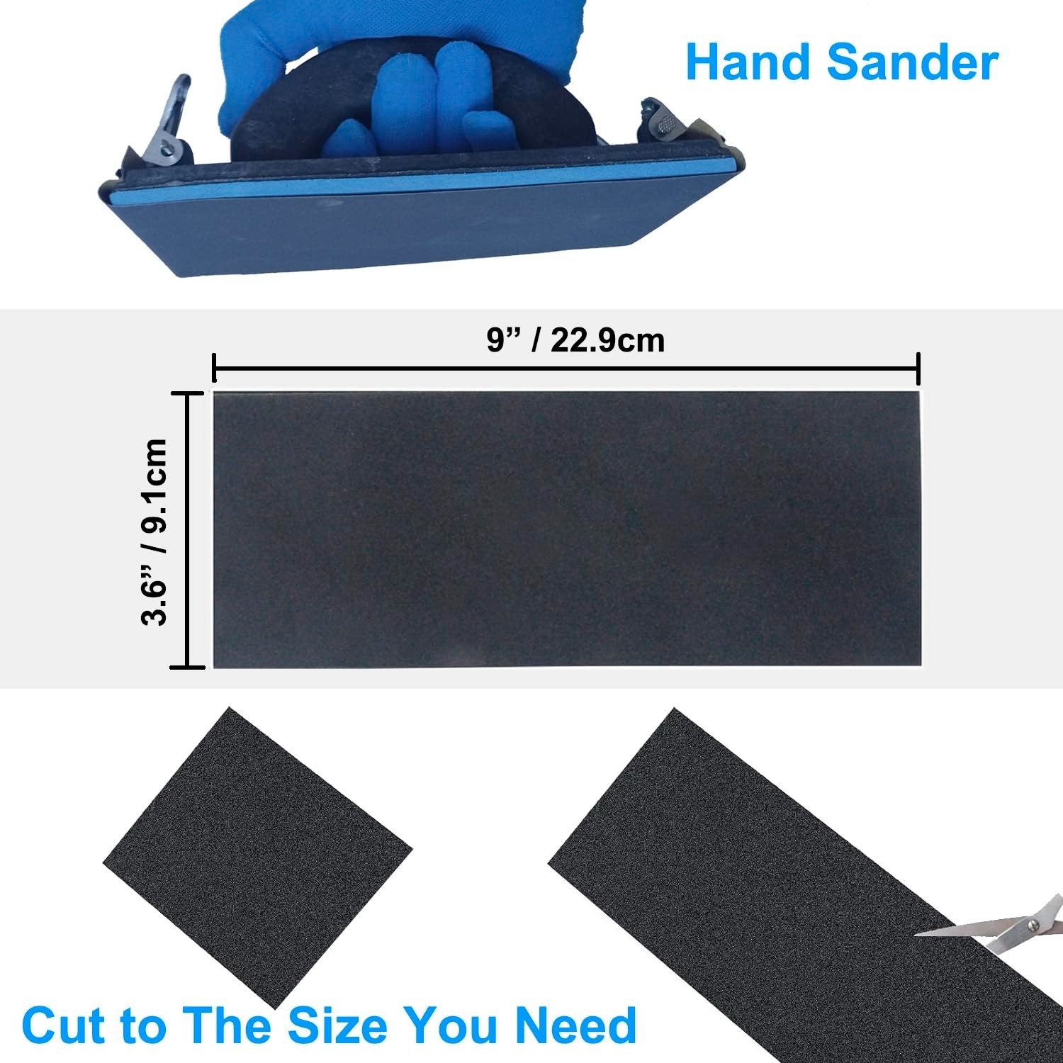 Sandpaper Variety Pack, 20PCS Sand Paper Assorted for Wood Metal Sanding, Wet…