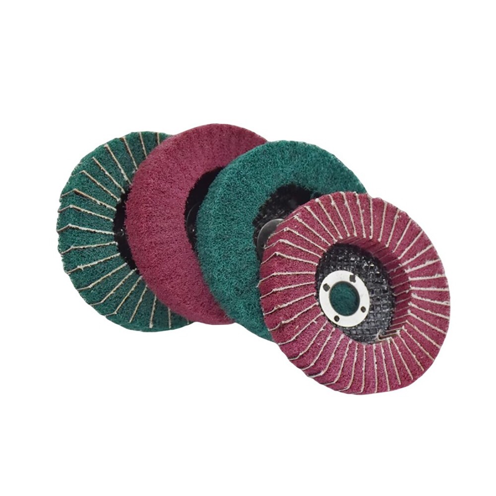 100mm Nylon Fiber Flap Polishing Wheel Pads Abrasive Buffing For Angle Grinder