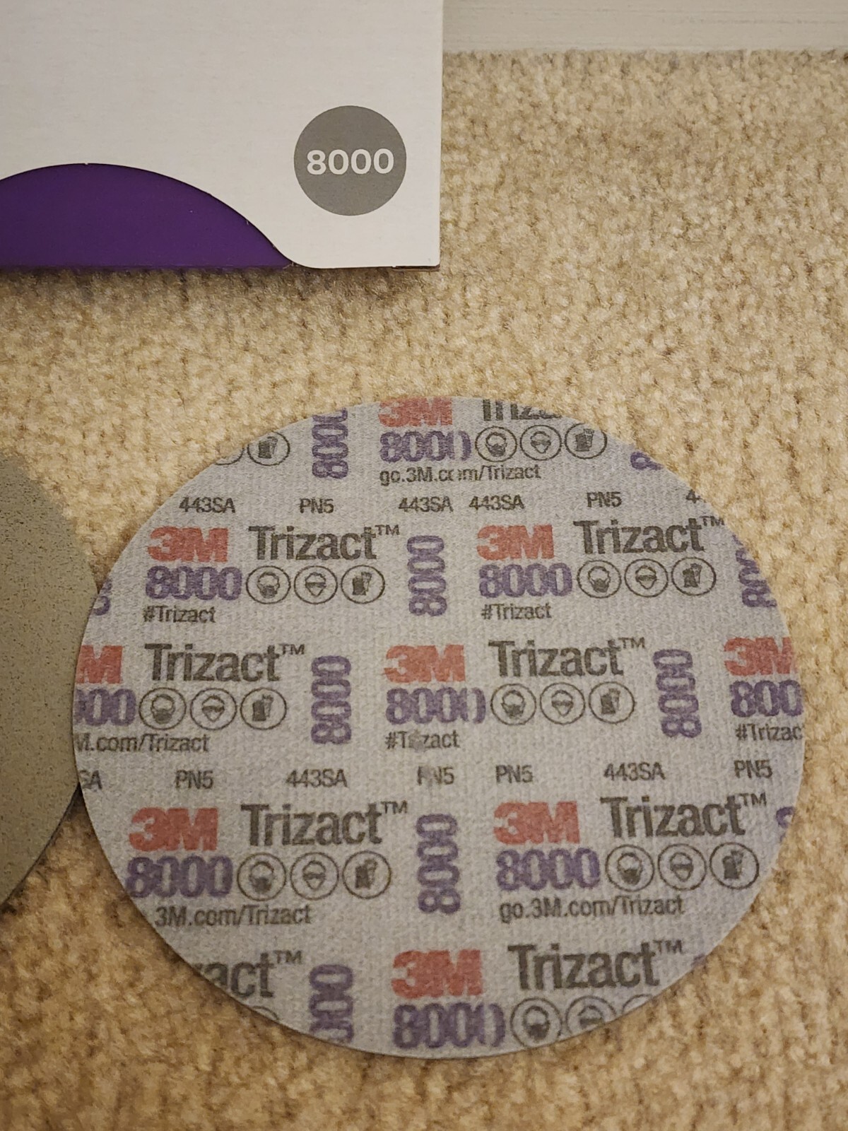 3M 30806 Trizact Hookit Foam Discs, 6 in 8000 grit (1 Single Disc) Fast Same Day