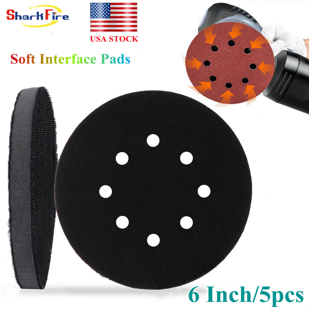 6In Hook & Loop Soft Sponge Cushion Interface Buffer Backing Pad Protection Disc
