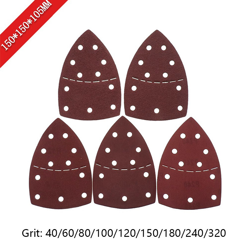 40-320# Mouse Sanding Sheet 150*150*105mm Hook&Loop Sander Pad 11-Hole Sandpaper