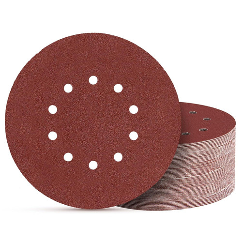 50pcs 9 inch 10 Hole Sanding Discs Set -10 Each of 60 80 120 150 240…