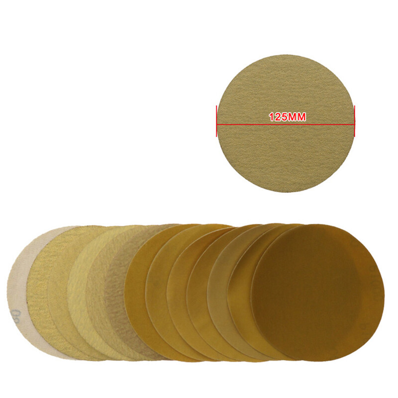 75mm 125mm 225mm Yellow Sanding Discs Hook Loop Sandpaper Pads Grit 40 – 1000