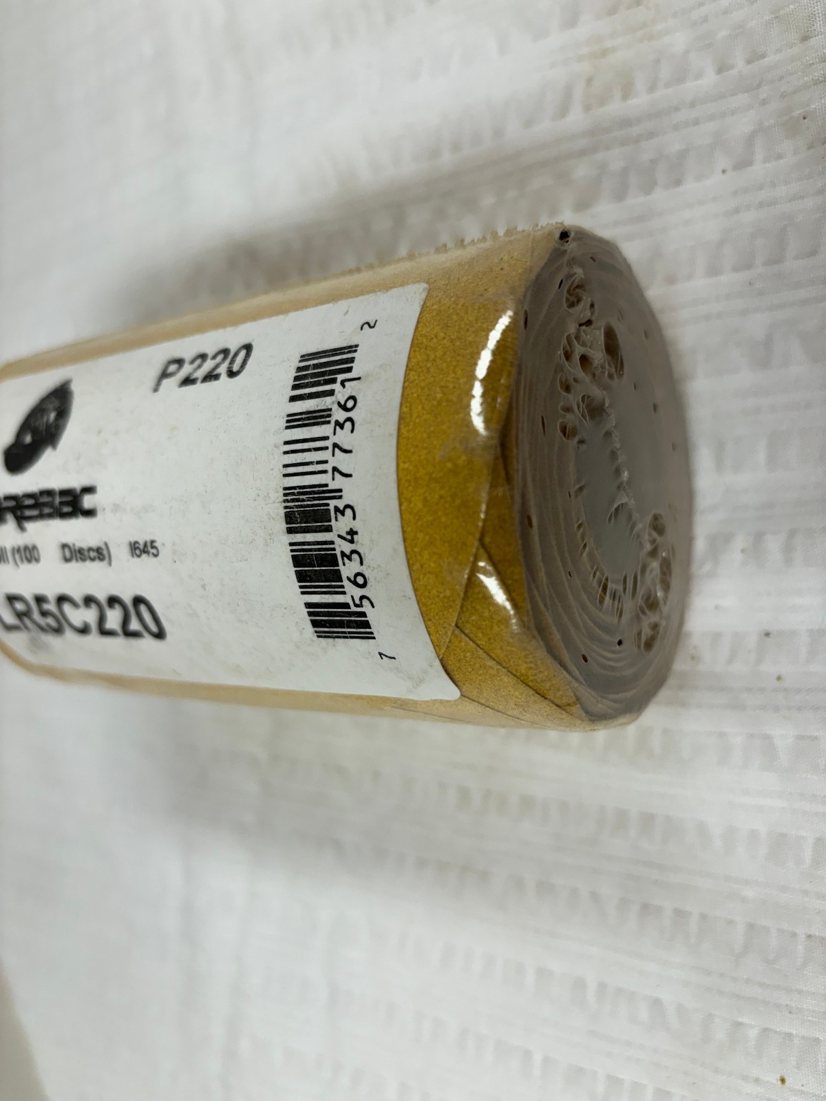 Karebac Disc Sandpaper 100 Count Sealed Roll Package 5 Inch Diameter P220 Grit