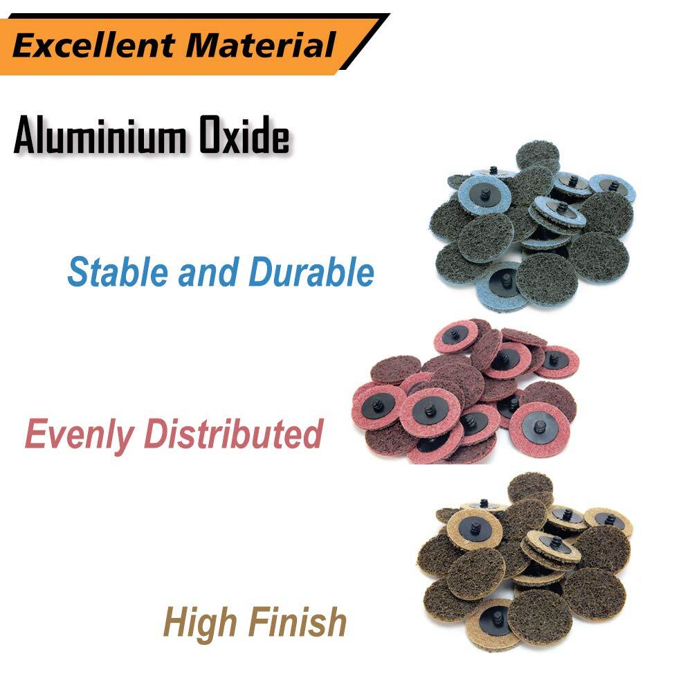30 Mix 2″ R-type Surface Conditioning Sanding Disc Fine Medium Coarse Prep Pads