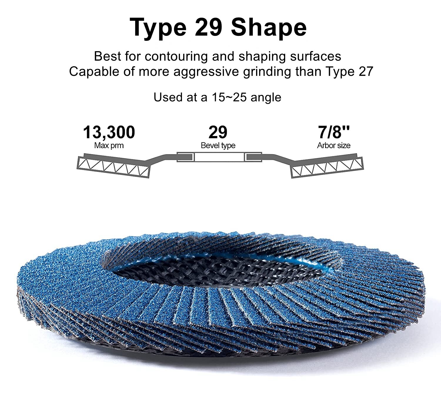 20PCS 4.5″ 4-1/2″ Zirconia Flap Disc 40 60 80 120 Grit Sanding Grinding Wheels