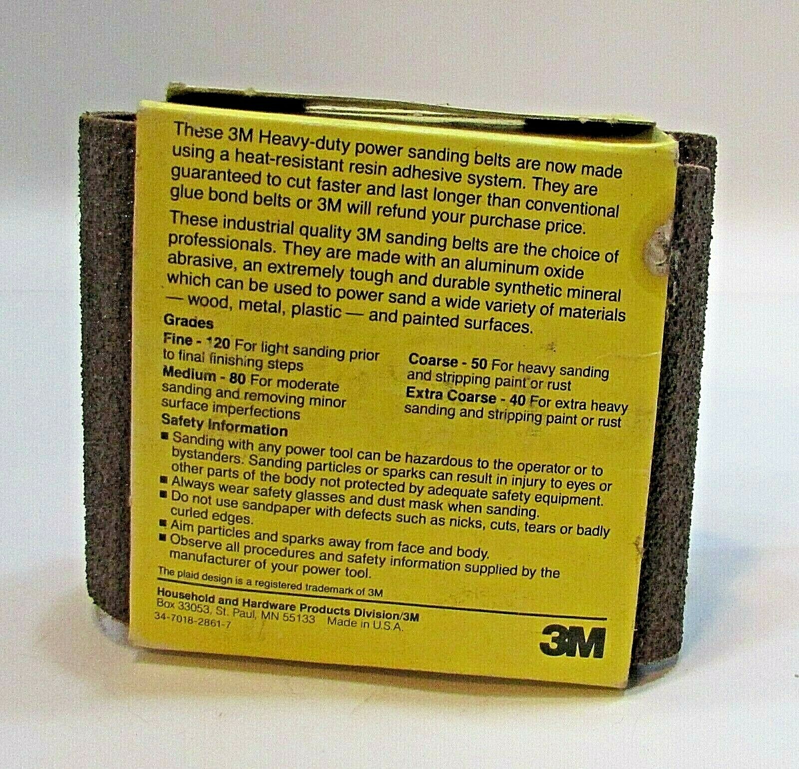 New Vintage Unused 3M Heavy Duty Power Sander Cloth Belt 9262 Coarse 50 FREE S/H