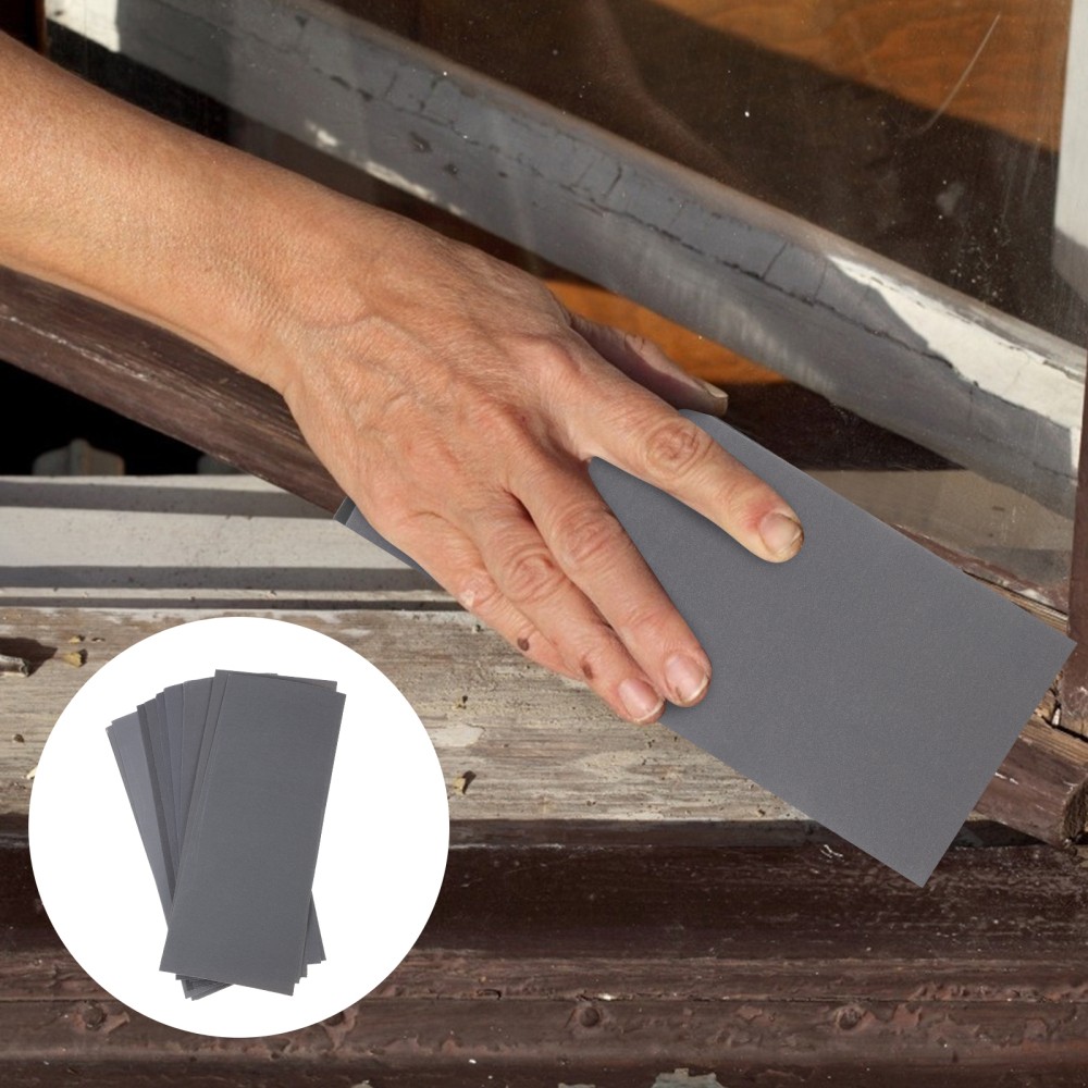 12 Pieces Waterproof Abrasive Sandpaper Sheets Assorted Grit For Wood Work