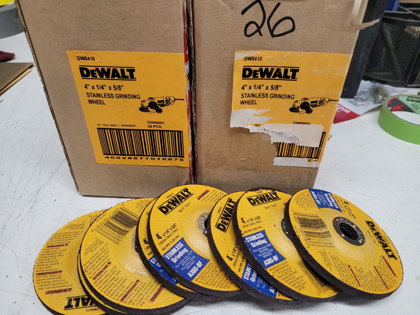 DEWALT 4 In. x 1/4 In. x 5/8 In. Stainless Steel Wheel