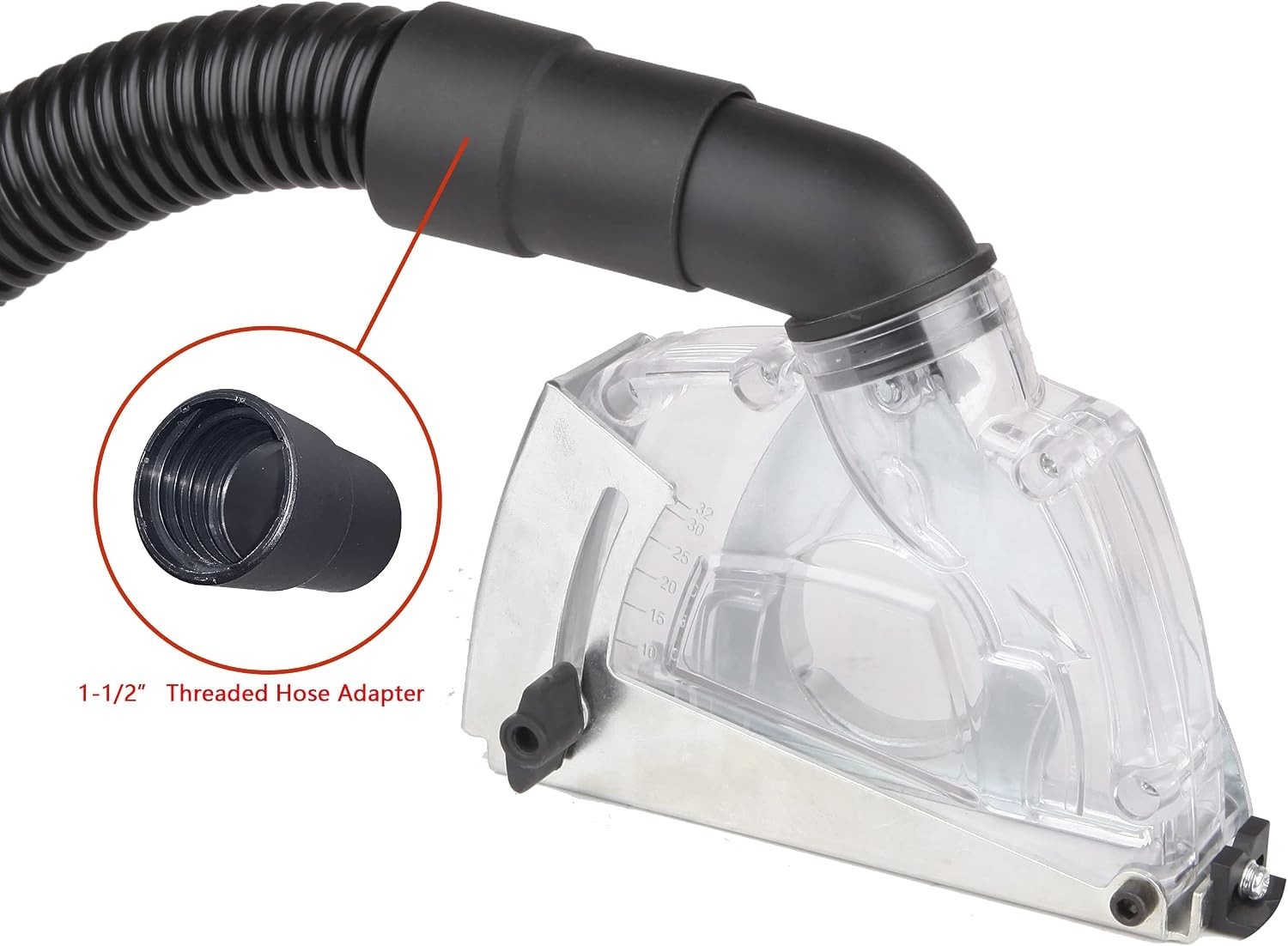 Toolless Dust Extraction Shroud for Angle Grinders – Maximum Cutting Depth 32mm