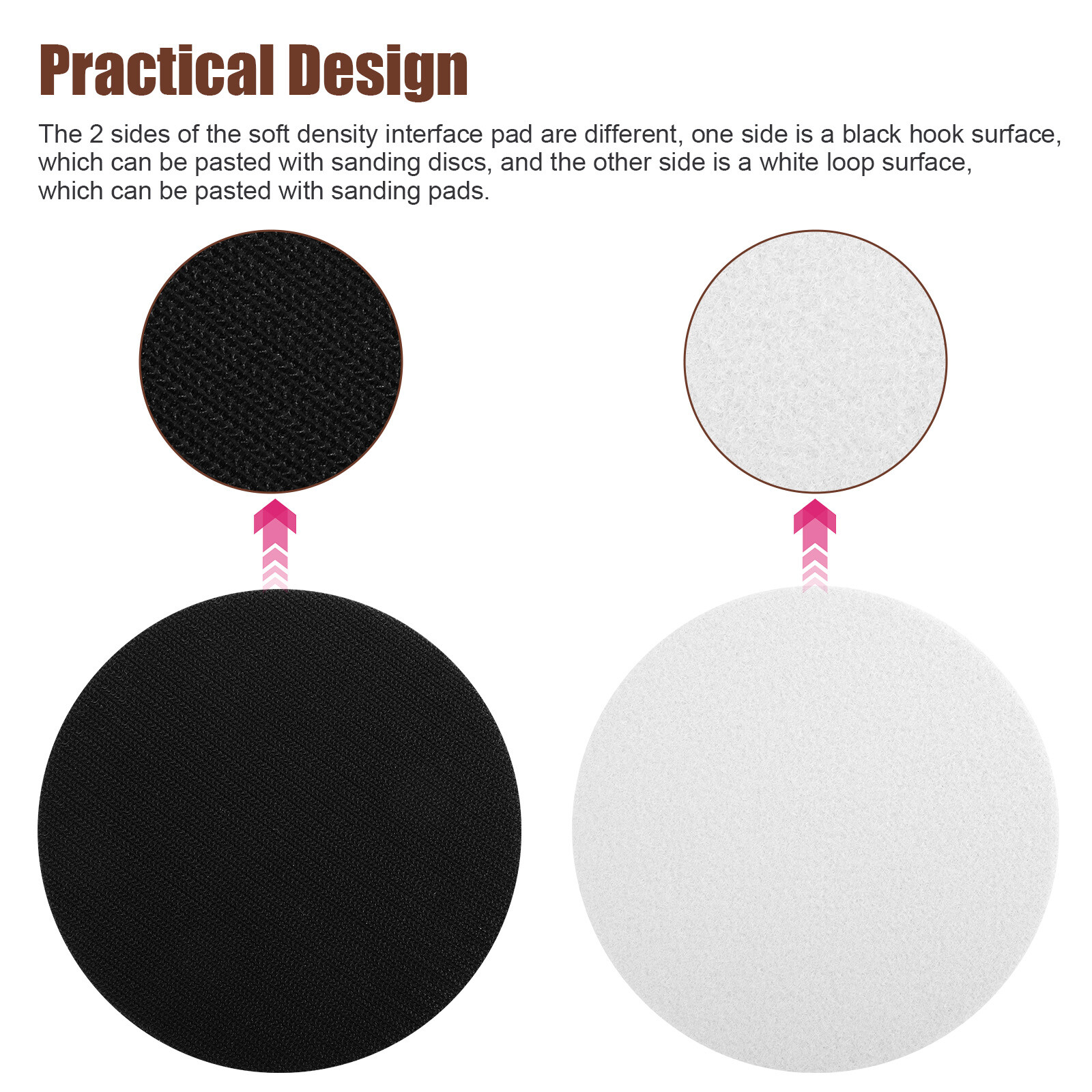 5″ Soft Density Interface Pad Hook and Loop 6″ Sponge Cushion Buffer Backing Pad