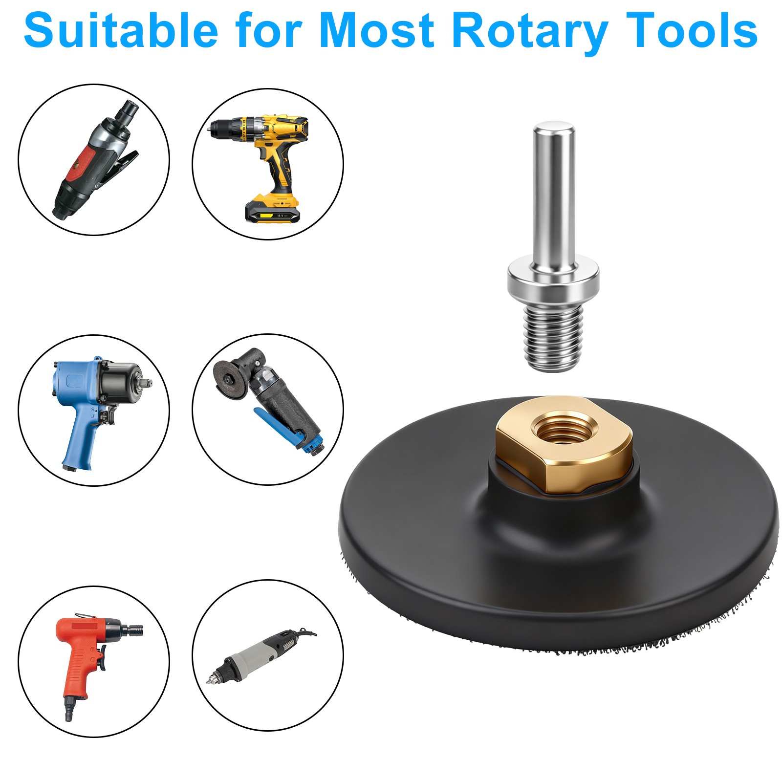 4″ Hook Loop Rubber Sanding Disc Sander Buffer Backing Pad for M14 Angle Grinder