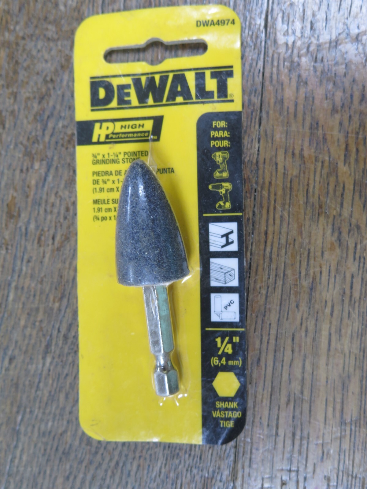 DeWalt HP 3/4 in. D Aluminum Oxide Conical Grinding Point Conical