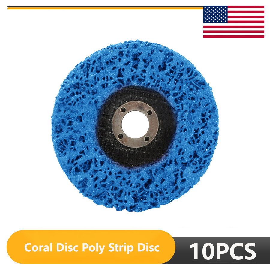 Coral Disc Poly Strip Disc Poly Abrasive Strip Discs Blue Clean Wheels 10Pcs Set