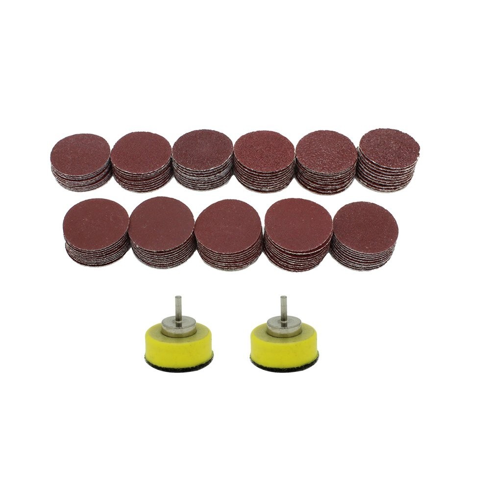 110pcs Sanding Discs with Polishing Pads – 1 Inch Brown Aluminum Oxide Abrasi…