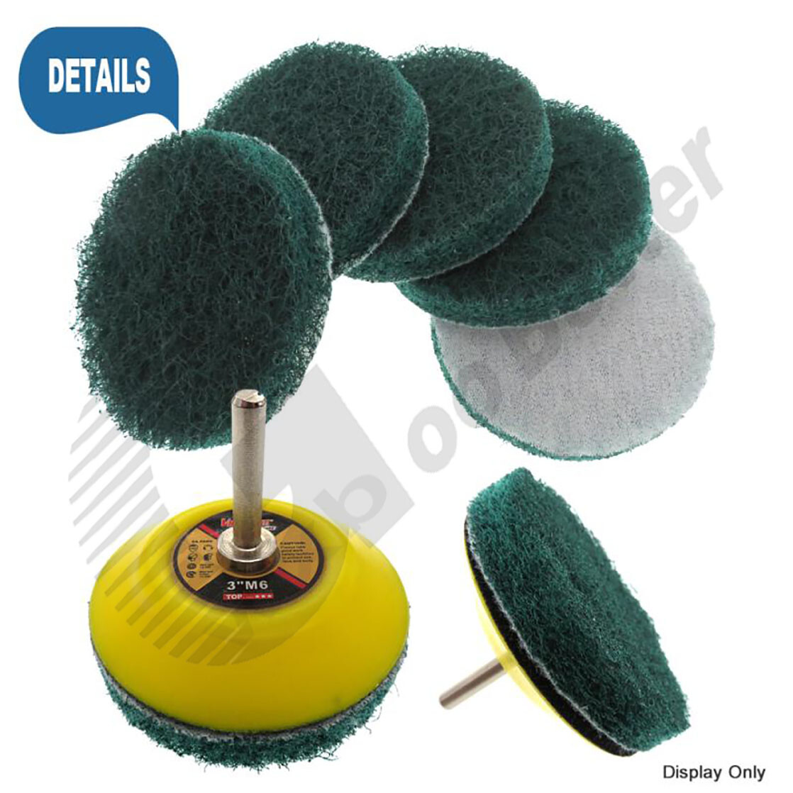 3″~7″ Nylon Fiber Scouring Pads Hook & Loop Abrasive Cleaning Pad 240~3000 Grit