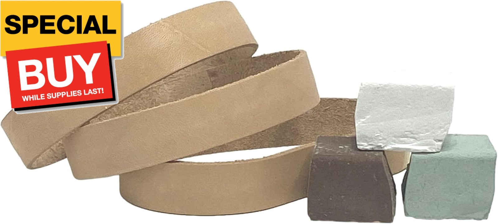 3 Pack of 3/4″ x 12″ Leather Strop Belts Fits Ken Onion Work Sharp – Includes Gr