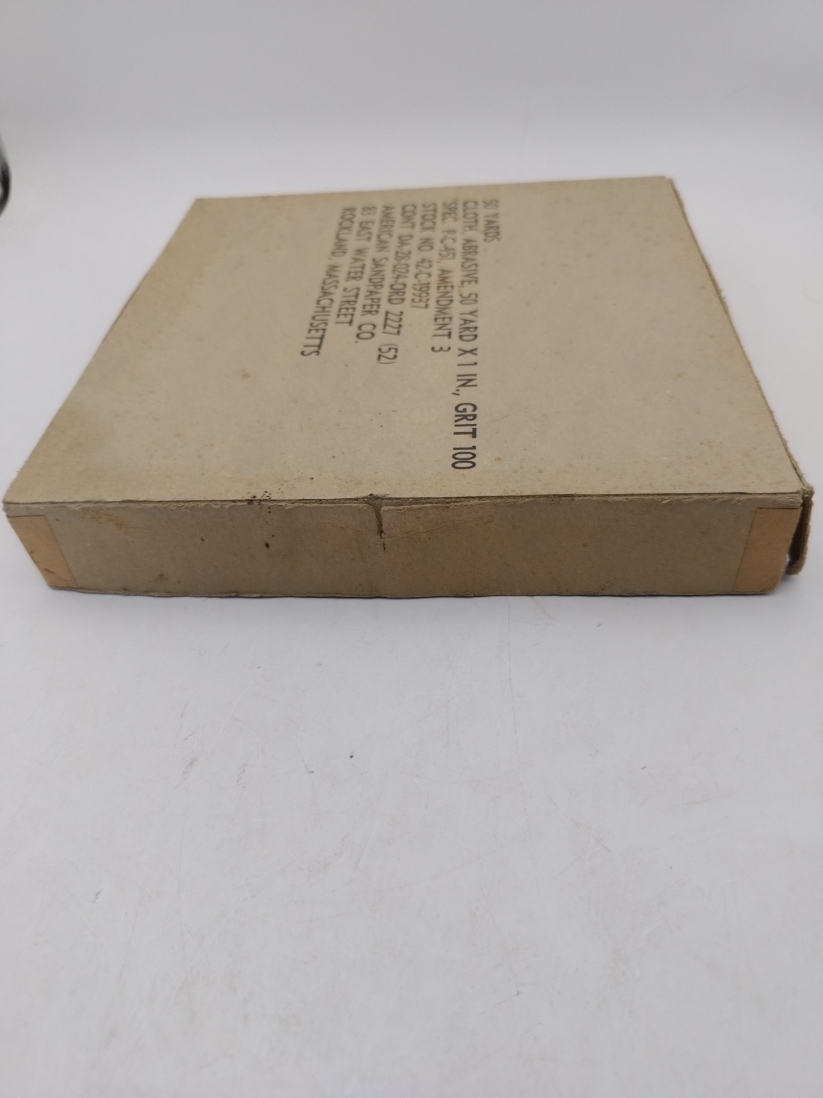 Vintage Clipper Abrasives Sandpaper Roll 100 Grit Aluminum Oxide Cloth 50Yd