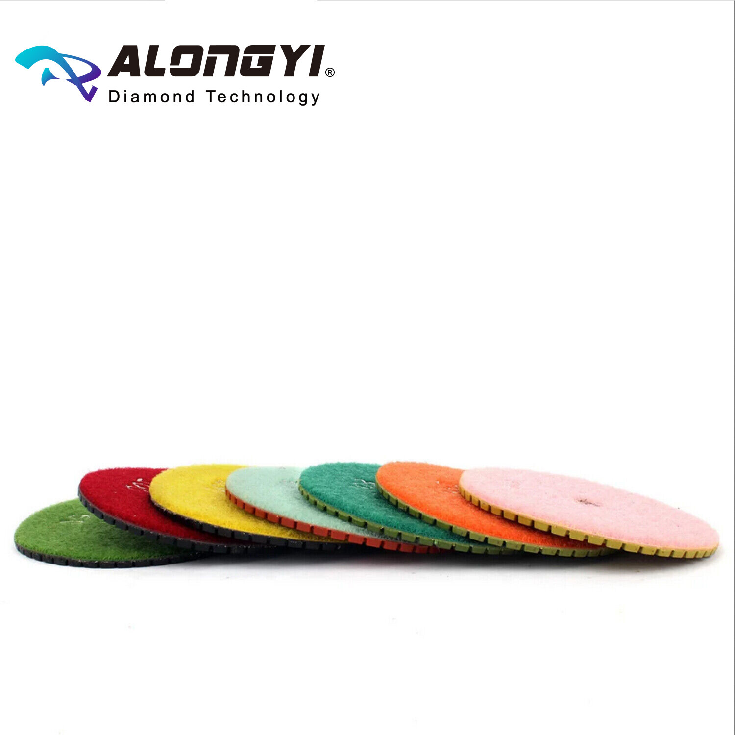 7 Pieces 4″ 100mm Wet Polishing Pads Flexible Diamond Polishing Disk