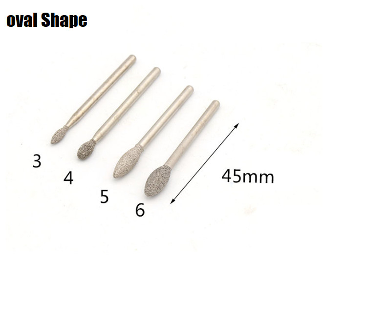Diamond Grinding Cutting Burr For Dremel Drill Bits Rotary Tool Grinder 2mm-6mm