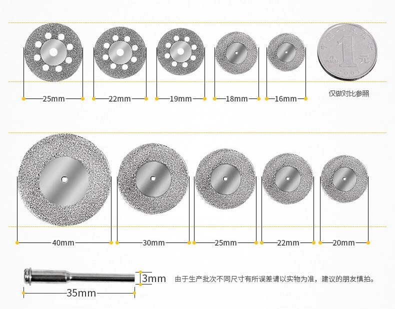 110Pcs Diamond Grinding Carving Burr Cutting Disc Abrasive Rod for Dremel Tools
