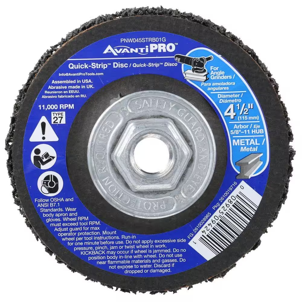 4-1/2 In. X 5/8 In. -11 In. Non-Woven Quick-Strip Disc