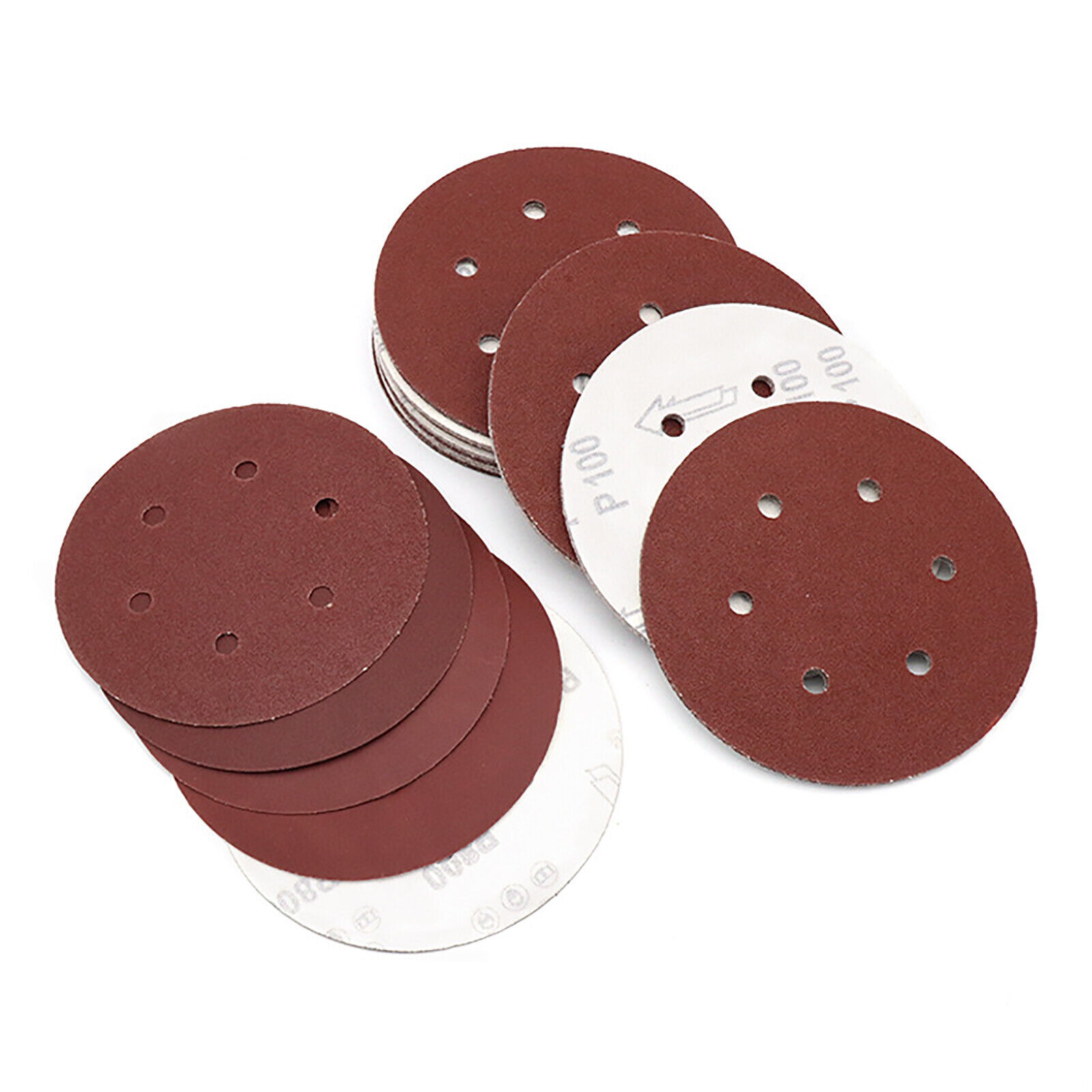 5 inch Sanding Discs 6 Hole Sandpaper 40/60-800 Grit Orbital Sander Pads 125mm
