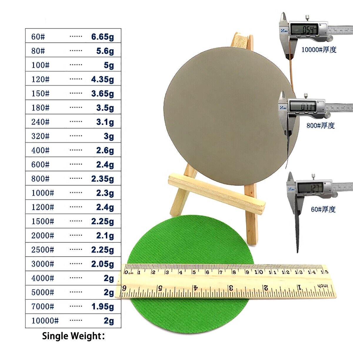 Hook Loop Sanding Discs 60 – 10000 Grit Wet Dry Sandpaper，Burnishing 4inch（100mm