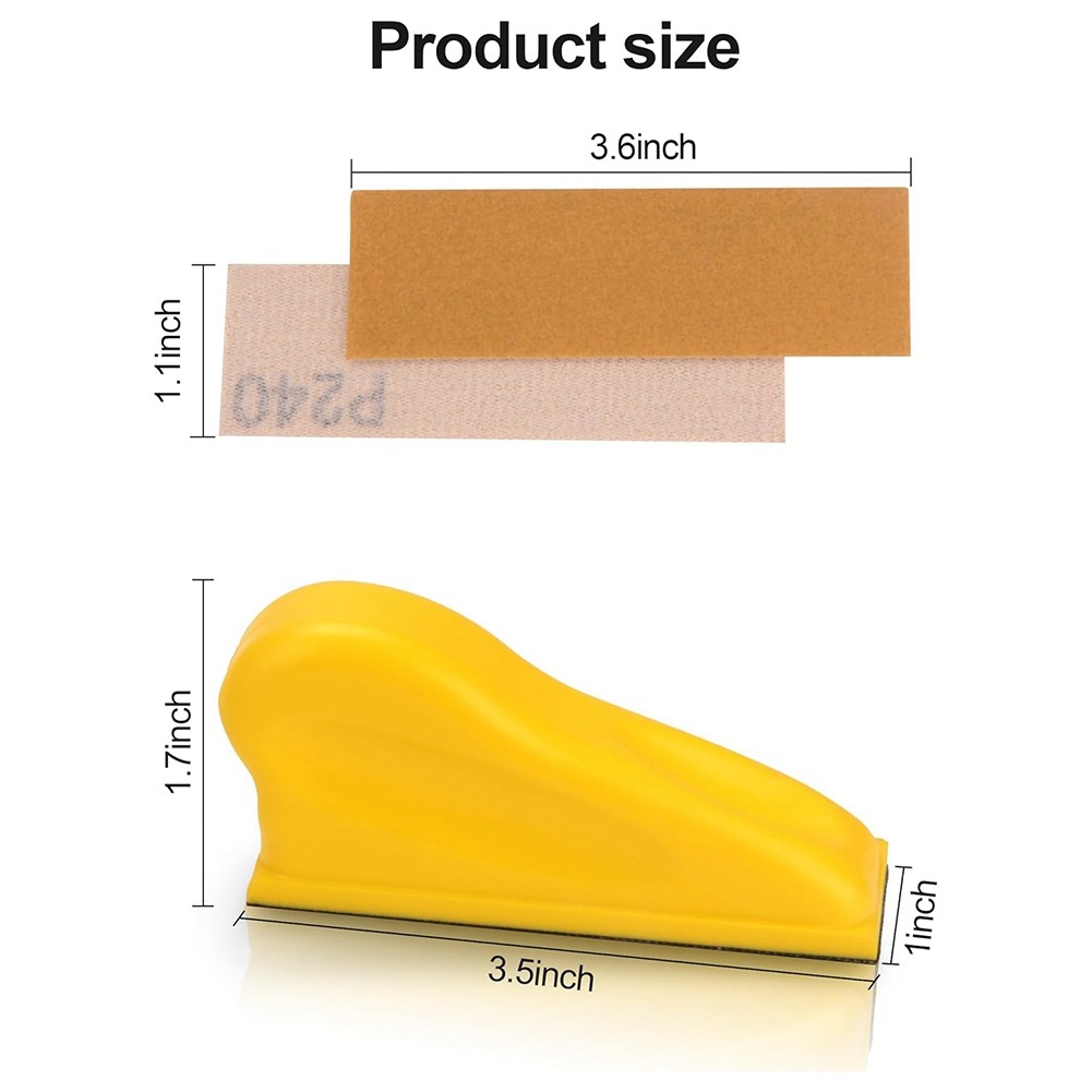 70 PCS Micro-Type Detail Sander Kit, 3.5x1Inch Hand Sanding with Hook3731
