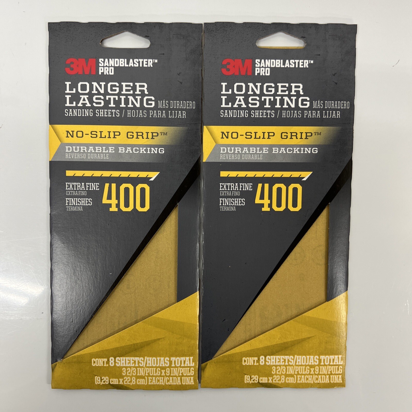 3M SandBlaster Pro Extra Fine 400 Grit Sheet Sandpaper 2 Pack