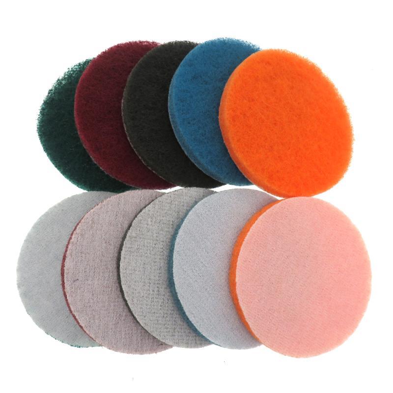 1″-7″ Flocking Sanding Discs Nylon Fiber Scouring Pads Hook & Loop Scouring Pad