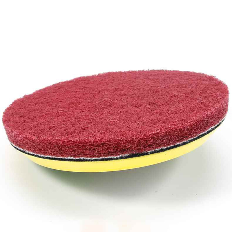 125mm Nylon Fiber Scouring Pads Hook & Loop Abrasive Cleaning Pads 240-1500 Grit