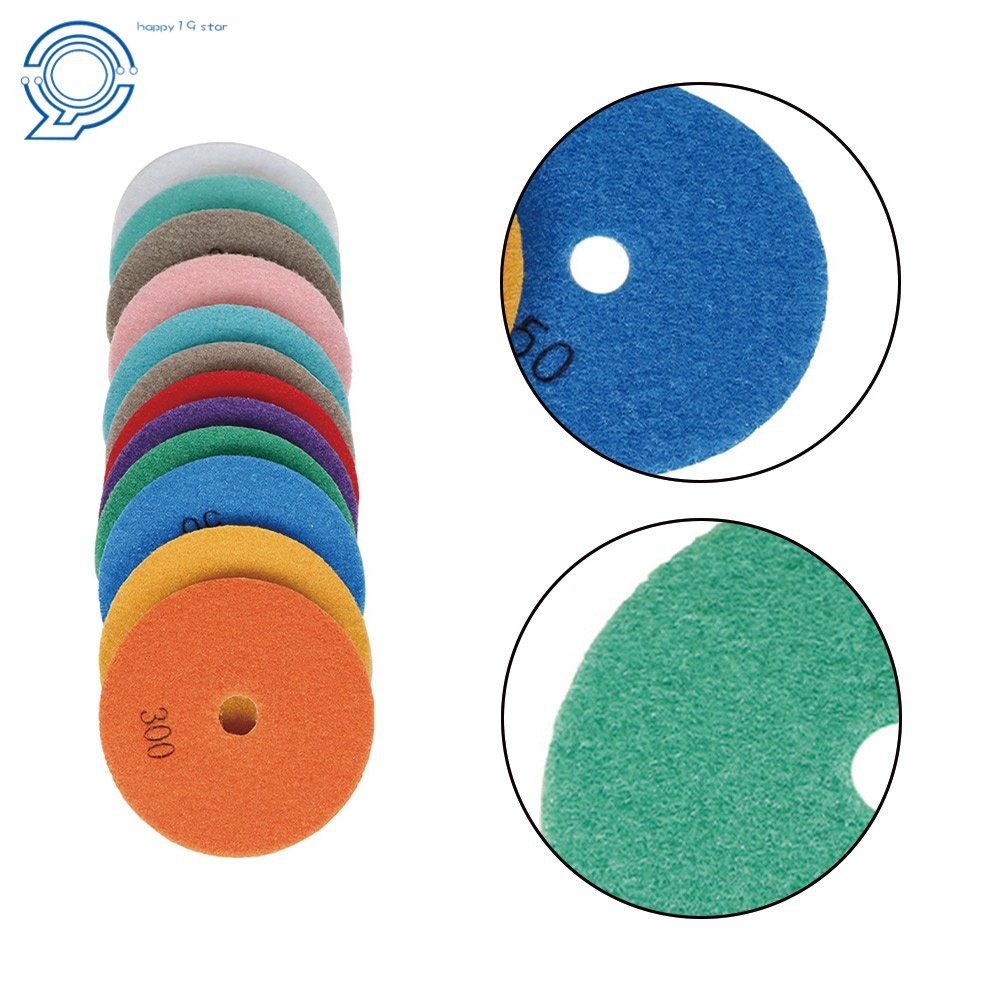 With 2 Pack 5/8In-11In Backer Pads 14 Pack 4 Inch Diamond Polishing Pads Kit