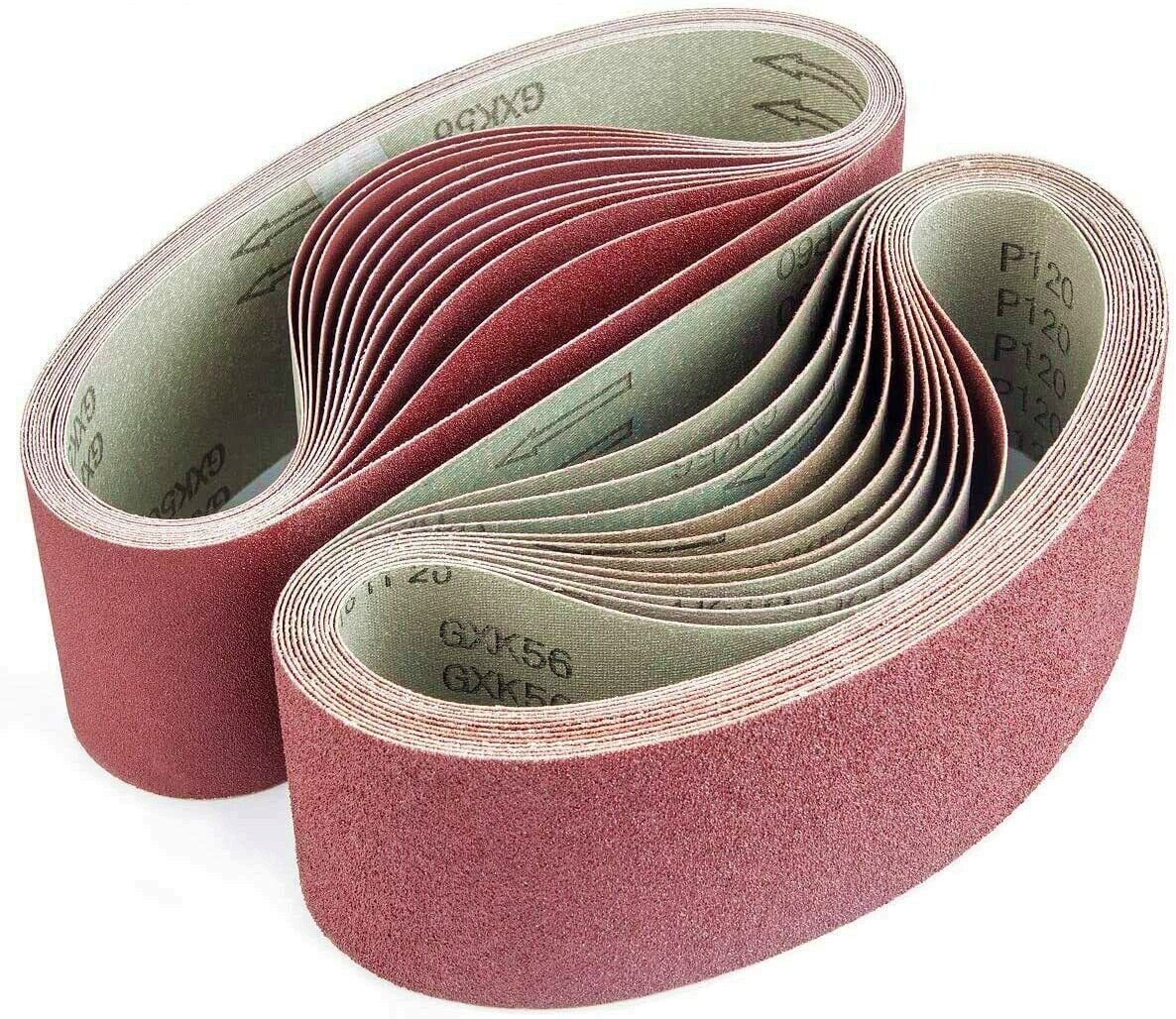 20PCS 3x21inch Sanding Belts 40 60 80 120 150 240 400 Grit Belt Sander Sandpaper