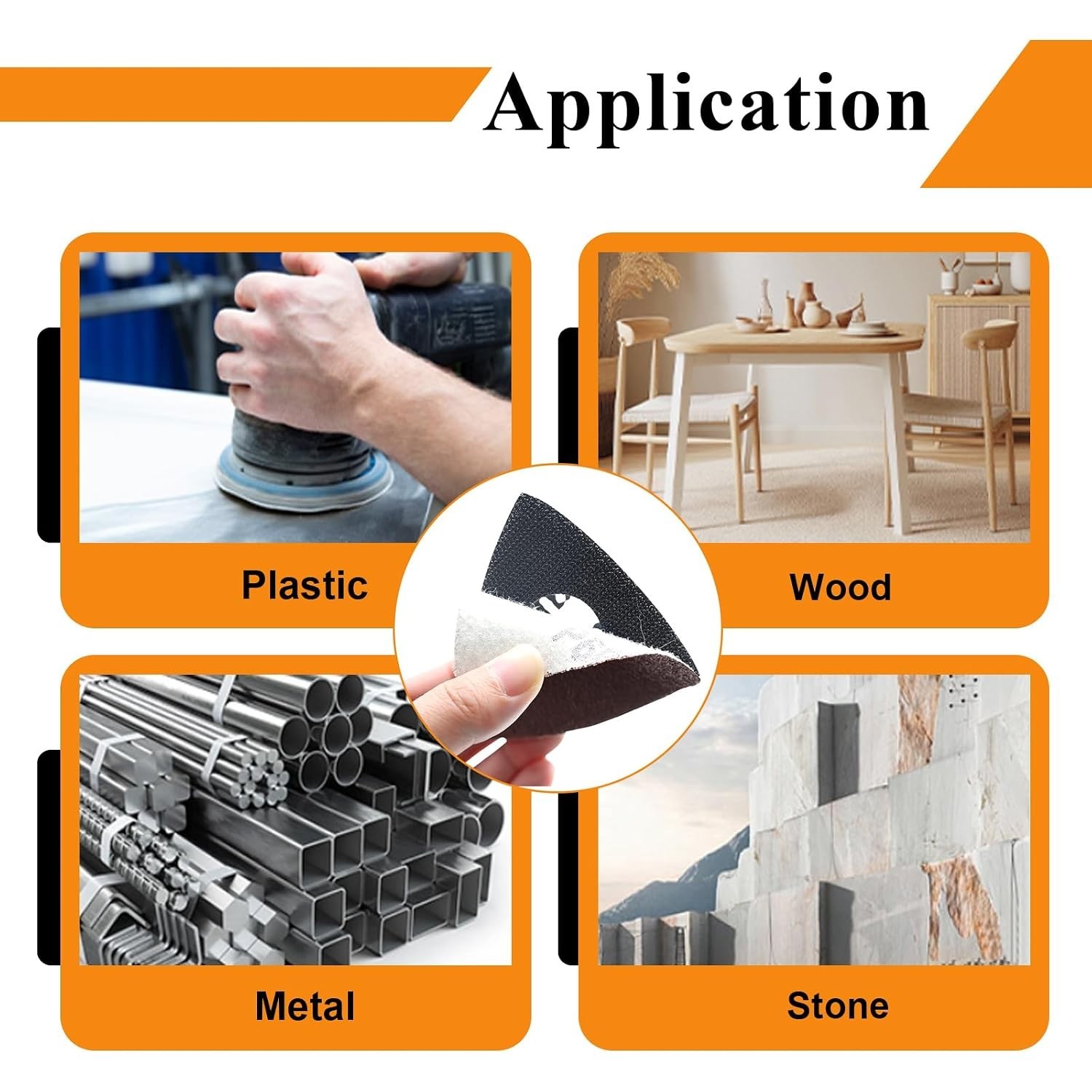 114Pcs Oscillating Tool Sanding Pads Kit 60-240 Grit For Wood Metal Plaster L…