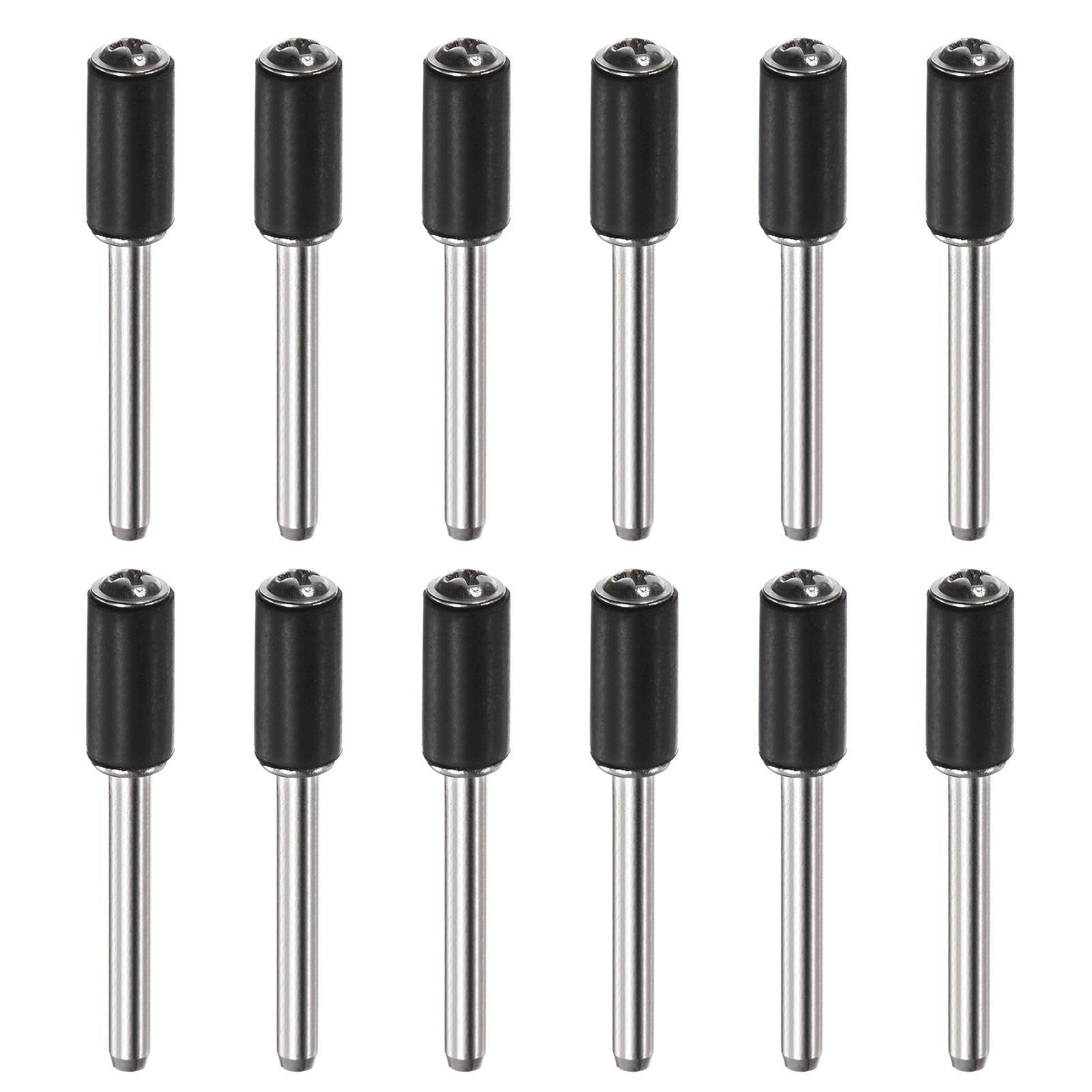 12pcs 1/4 Inch Sanding Drum Rubber Mandrels 1/8 inch Shank Sanding Sleeve Holder