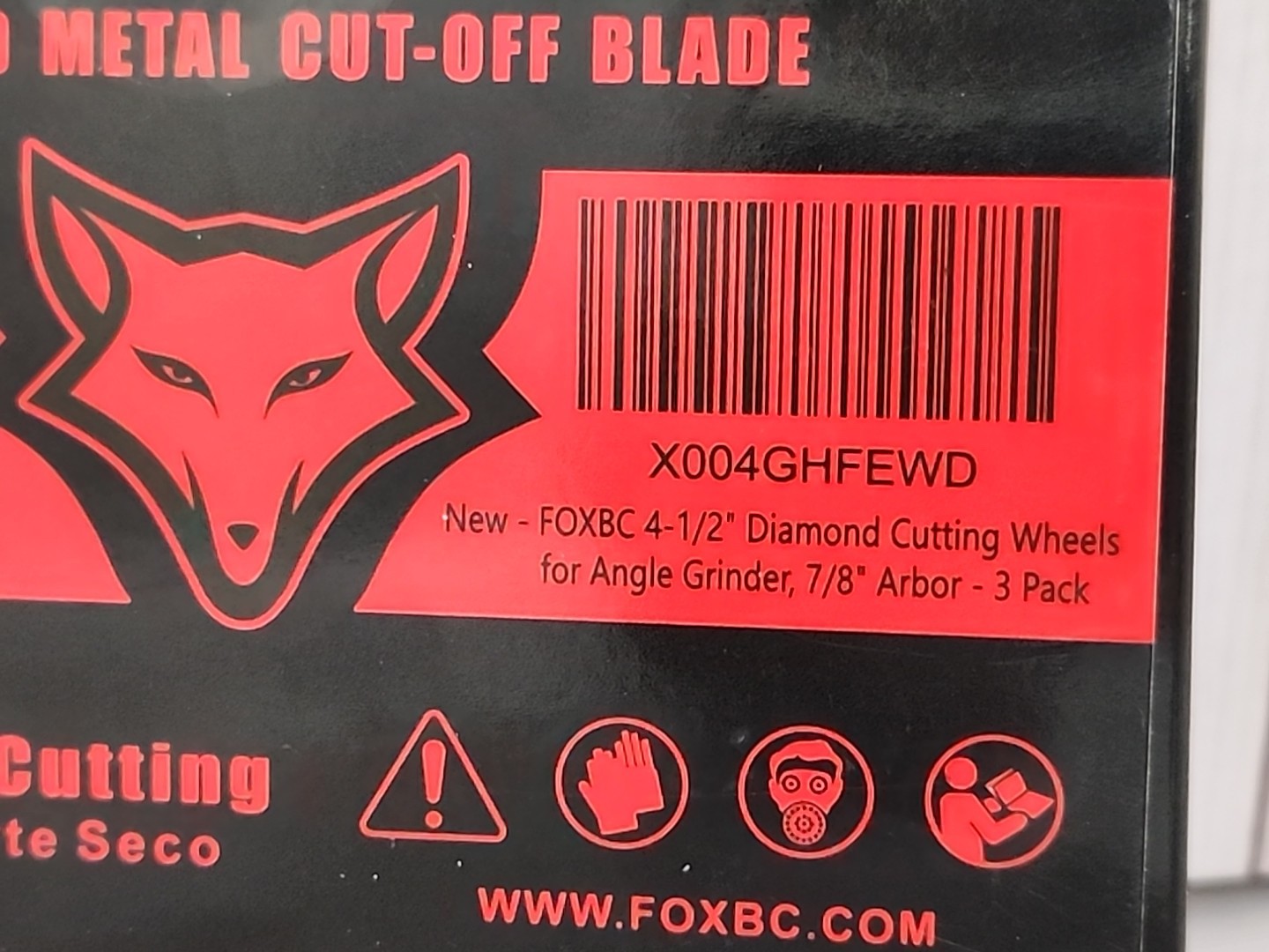 FOXBC 4-1/2 Inch Grinding Wheels for Metal & Stainless Steel, Type 1 – 3 Pack