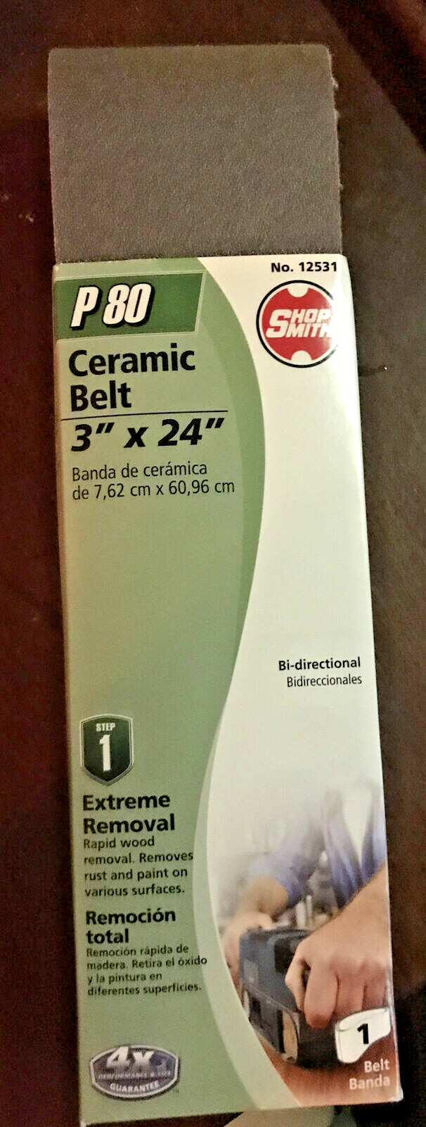 Extreme Sanding Ceramic Belt,Shop Smith (3″ x 24″ P80 Grit, No 12531 COARSE New