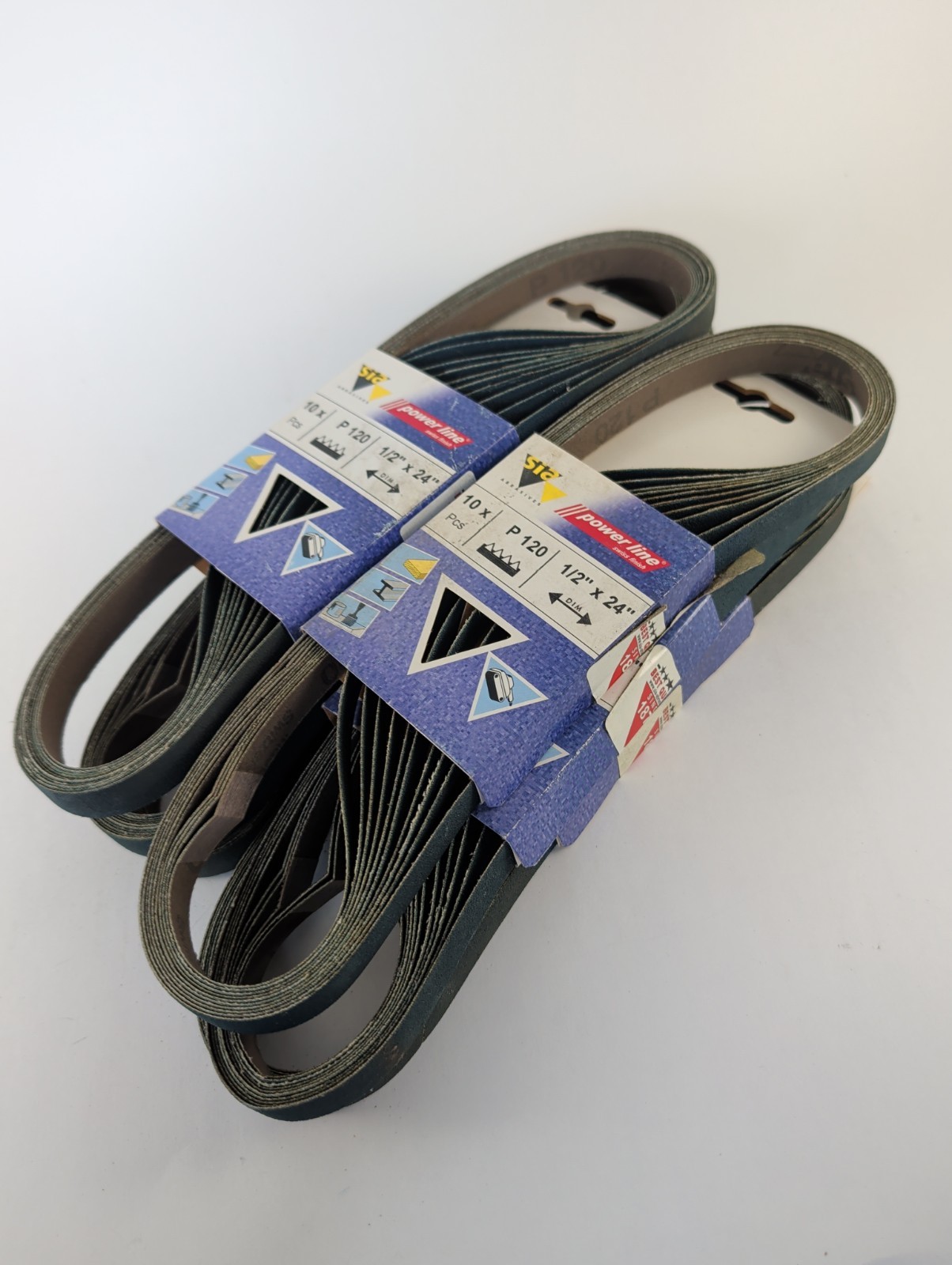 1/2 X 24 Inch Aluminum Oxide Sanding Belts, 60 Pack – SIA Power Line