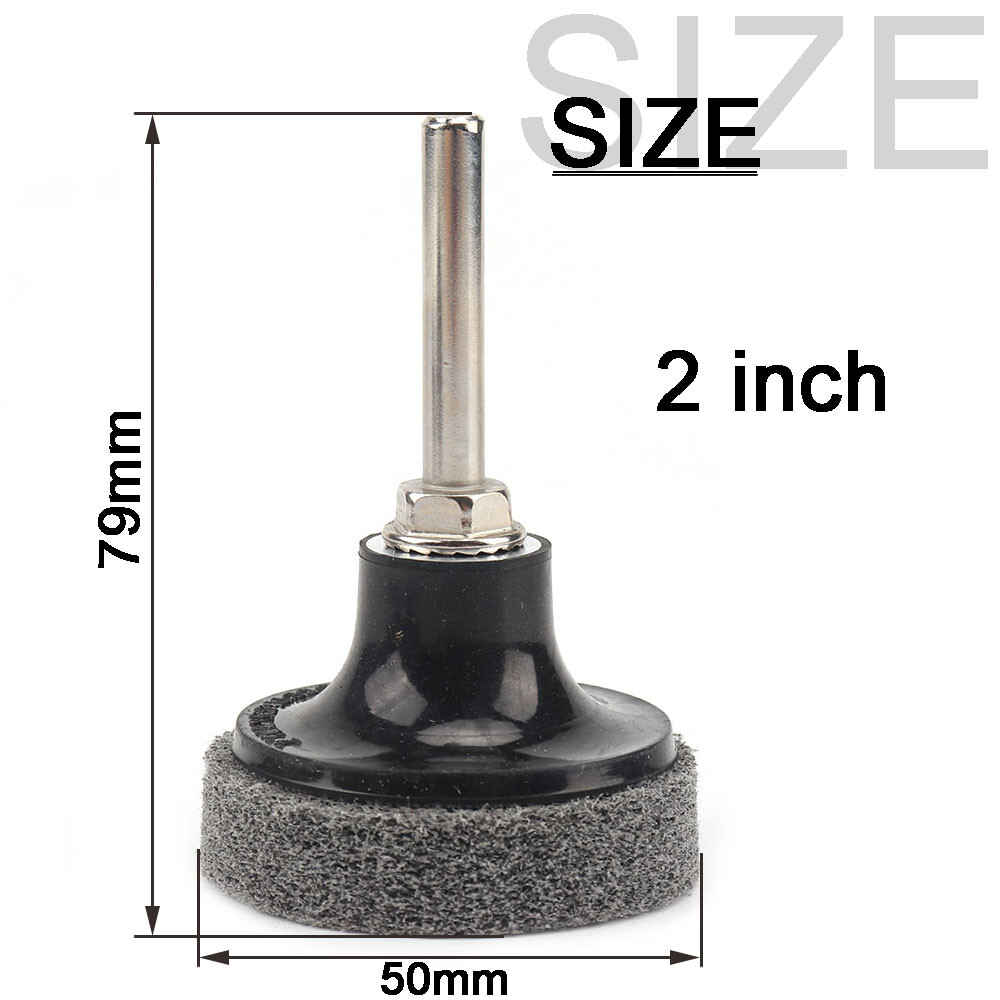 2″ 50mm R Lock Grey Fiber Polishing Wheel Discs Roll Buffing Pads 9P 1/4″ Shank
