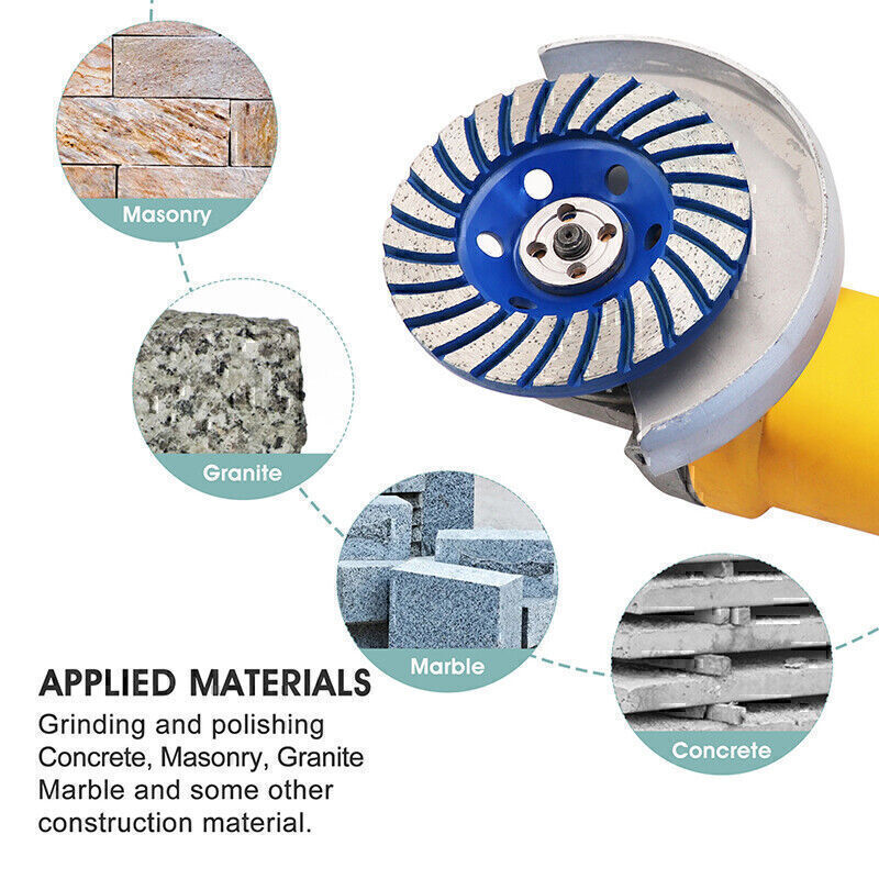 1pc 4/4.5/5/7 inch Diamond Grinding Wheel Turbo Row Grinding Disc for Concrete