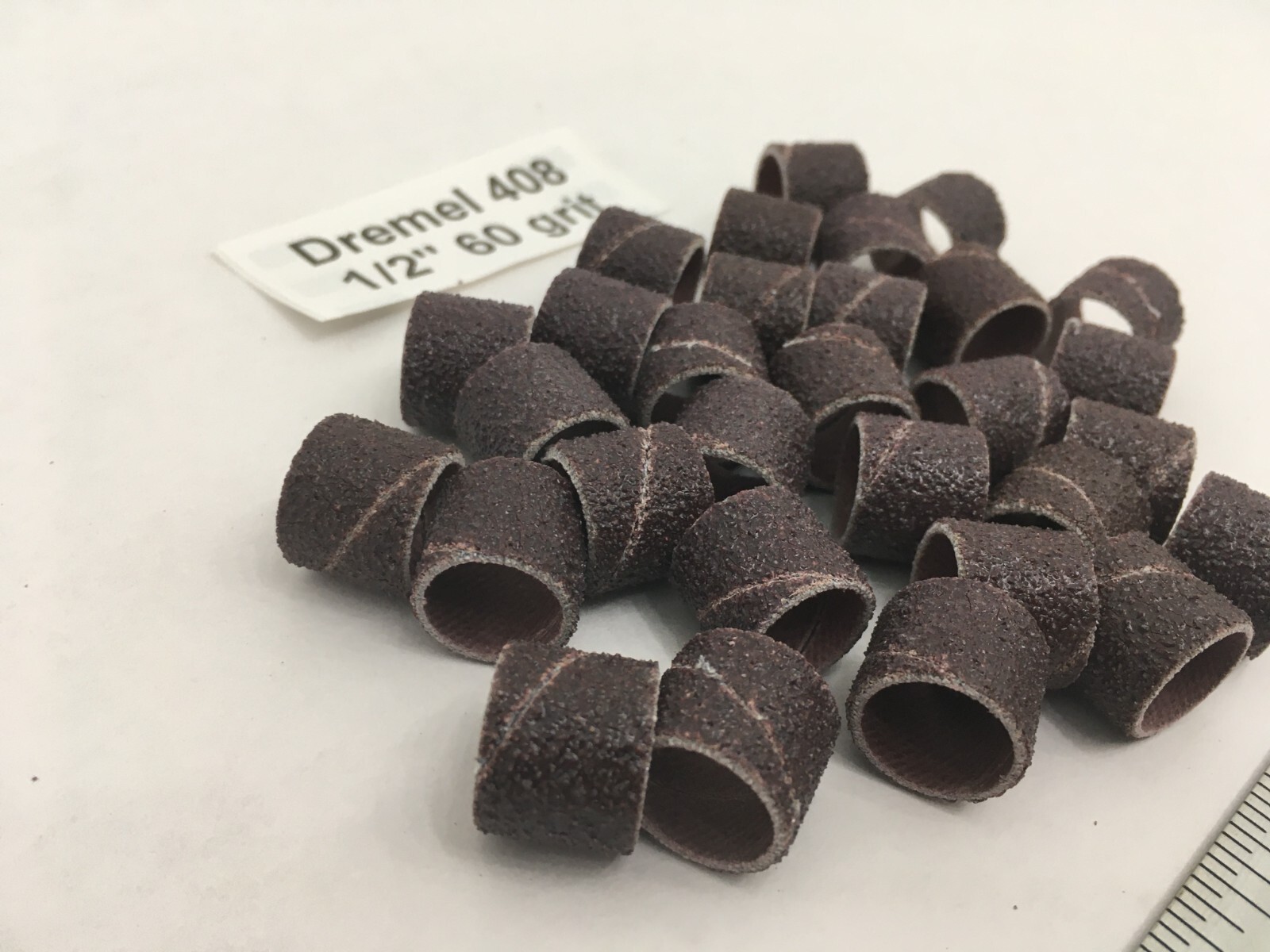 (30) NEW Dremel 408 Sanding Drums – 60 Grit – 1/2″ Rotary Tool Band Sleeve
