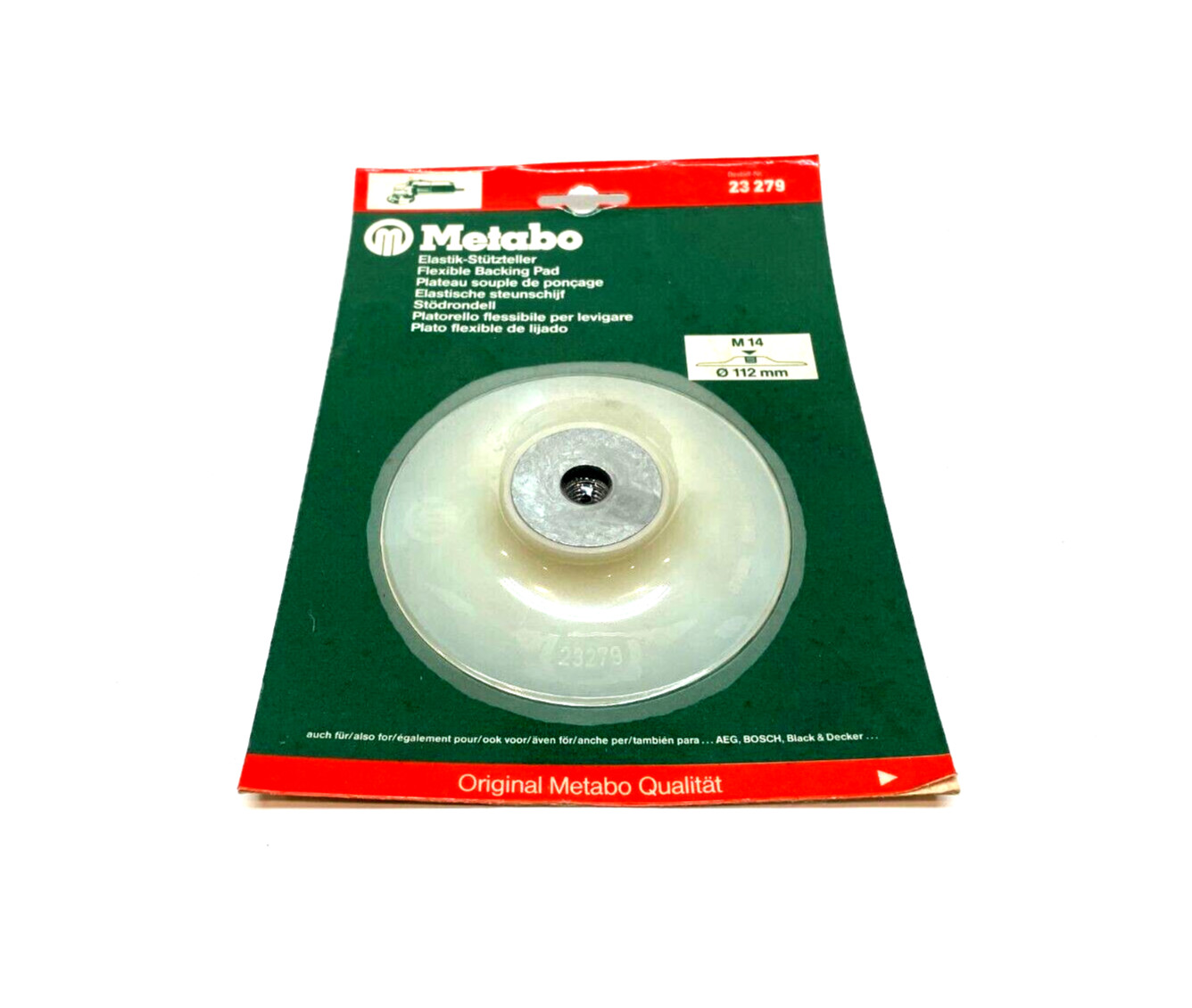 Metabo 23-279 Flexible Backing Pad 4-1/2″, 112mm, M14 Nut, Angle Grinder