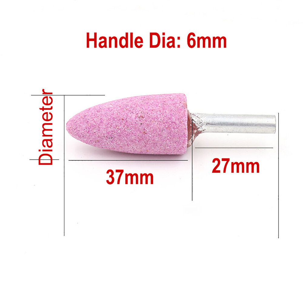 16mm-30mm Rotary Grinding Mounted Stone Point Abrasive Wheel 6mm Shank For Drill