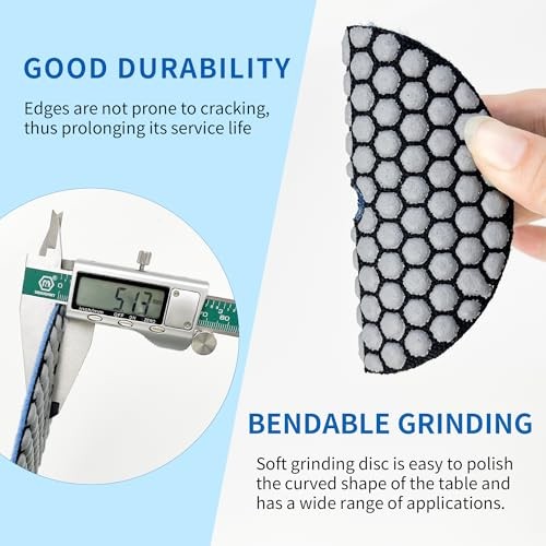 Dry Diamond Polishing Pads,5 Inch Polishing Pads Set of 8 Pieces Plus 5 INCH