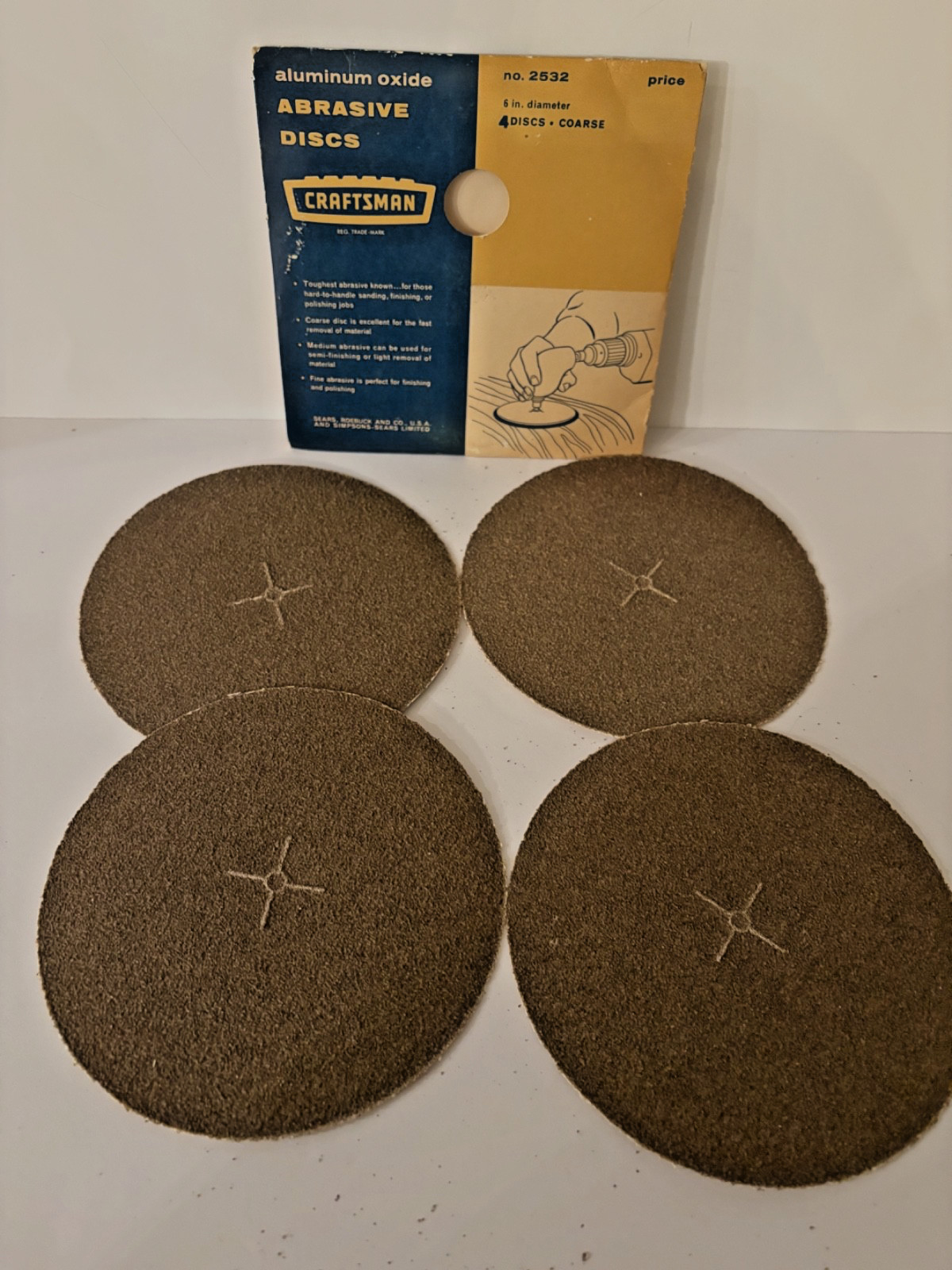 VTG Craftsman & Carborundum Aluminum Oxide Abrasive Discs various grit (30 disc)