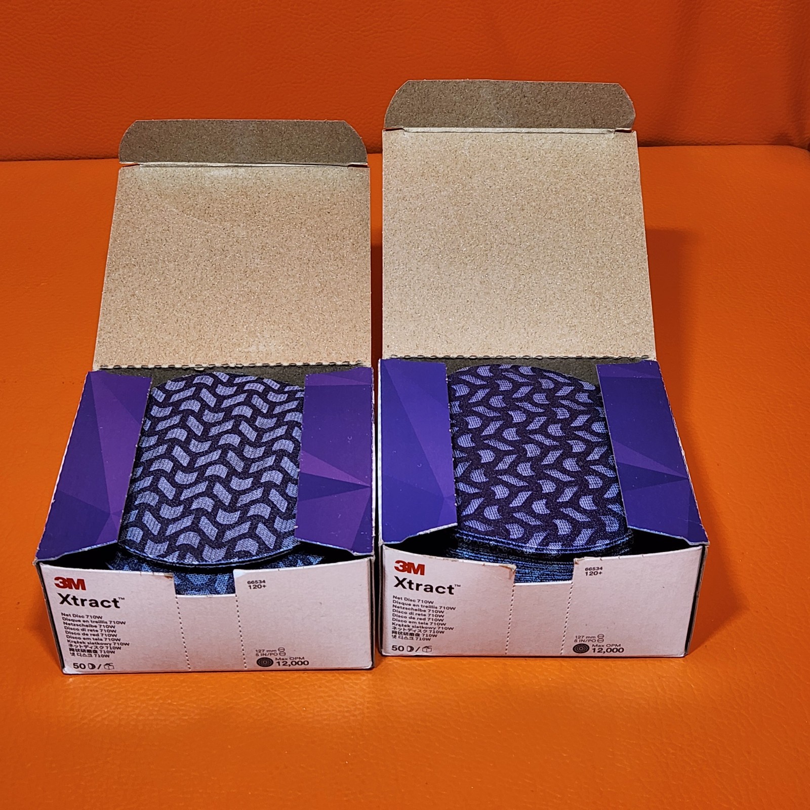 3M Xtract 5″ Net Sanding Discs 120 Grit Cubitron II 50 Pack Lot of 2 Model 710W
