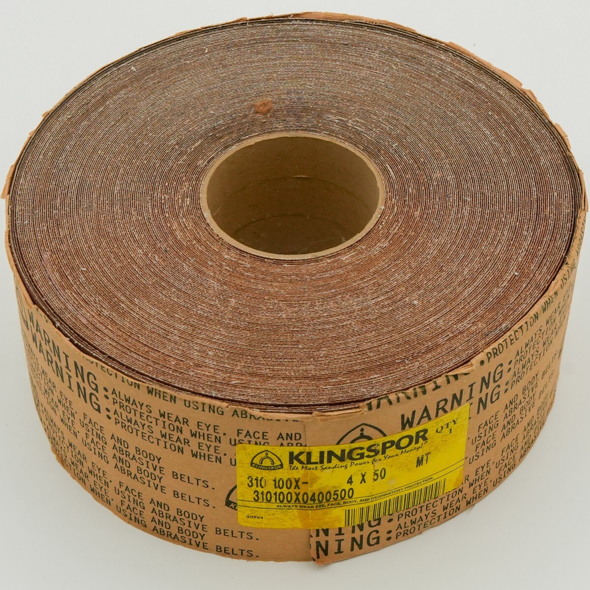Klingspor 4″ x 50′ Sandpaper Roll, 100 grit, Cloth Backed